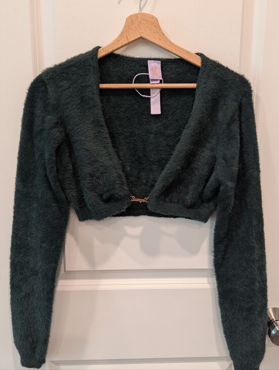 Savage X Fenty Tops - Savage x Fenty Fluff It Up PJ Crop Top M - Botanical Green gold cardigan